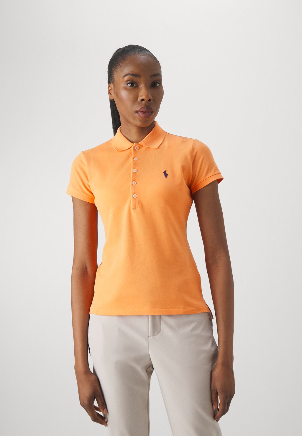 

Рубашка-поло JULIE SLIM SHORT SLEEVE Polo Ralph Lauren, цвет classic peach