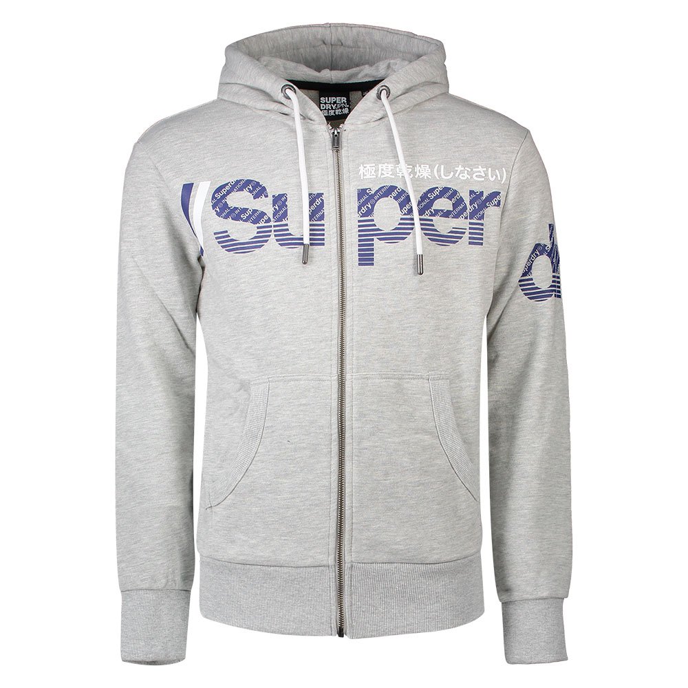 

Толстовка Superdry Core Split Logo Full Zip, серый