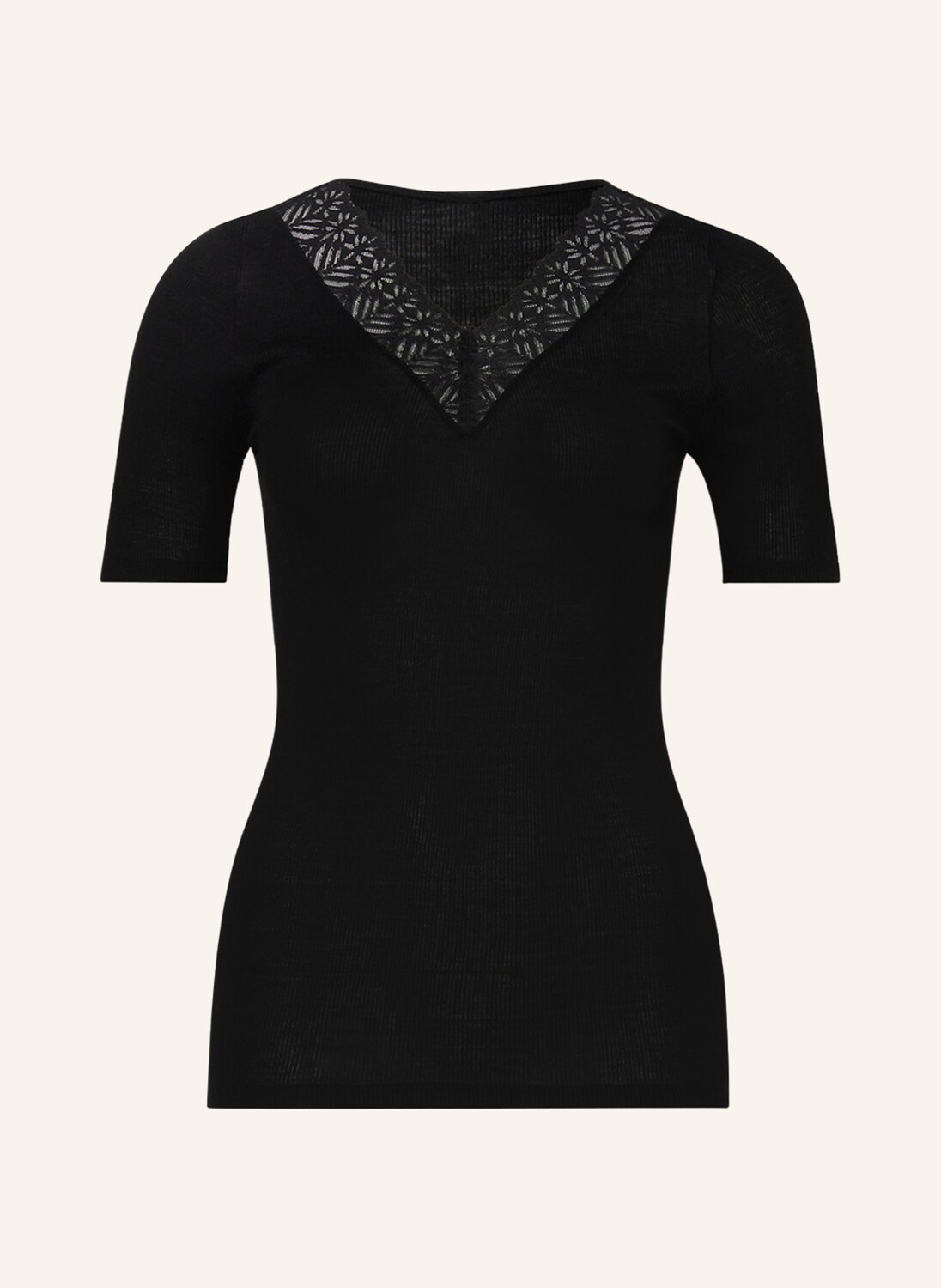 

Футболка CALIDA SILKY WOOL GLAM mit Seide, черный