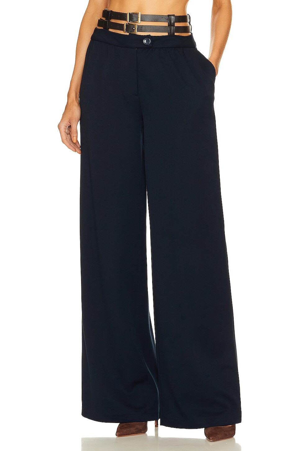 

Брюки Ceren Ocak Double Belt Loop, цвет Navy Blue