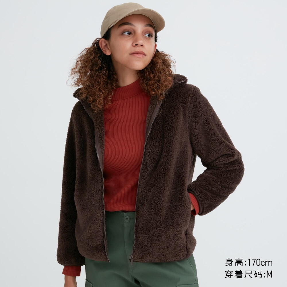 

Женская куртка Uniqlo с длинными рукавами, темно-коричневый