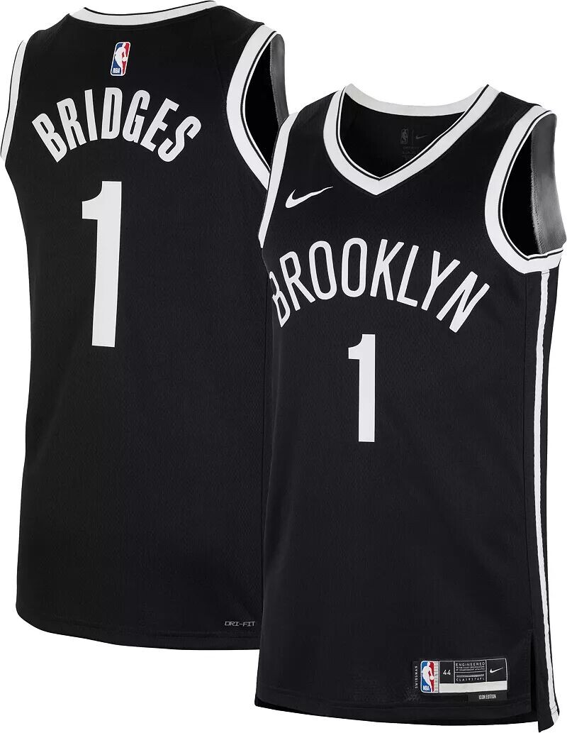 

Мужская майка Nike Brooklyn Nets Mikal Bridges #1 Icon Swingman