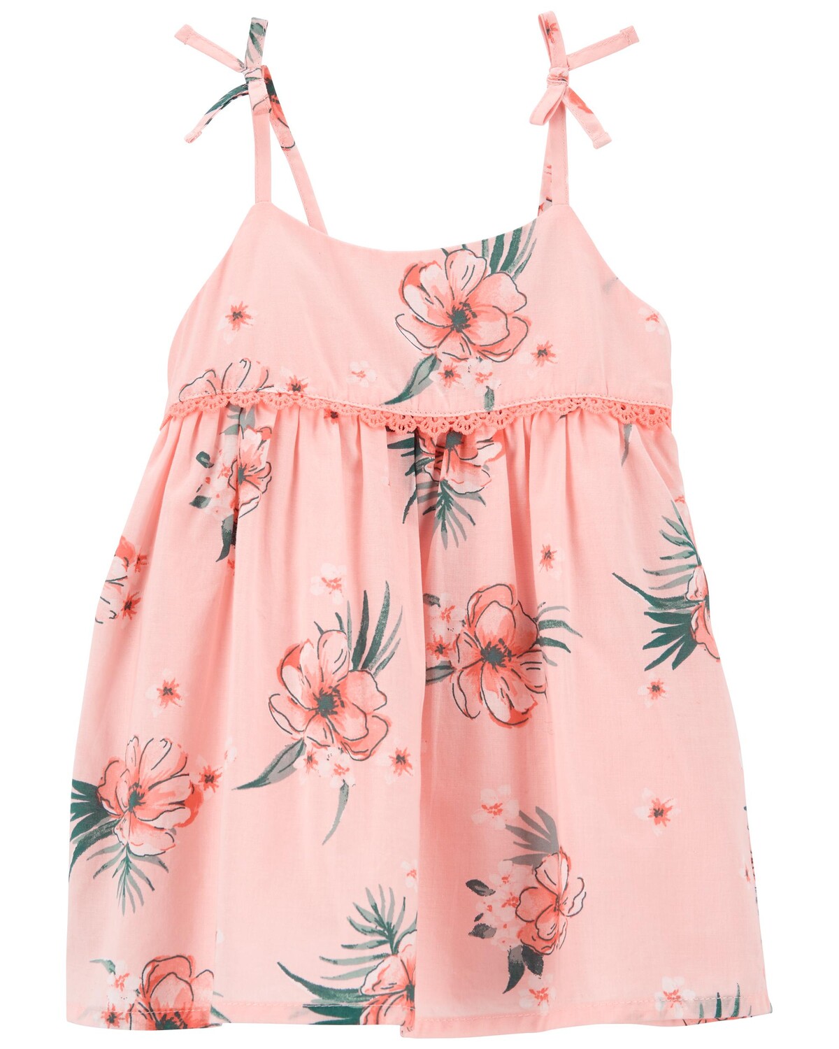 

Платье Babydoll Babydoll с тропическим цветочным принтом Carter's, розовый