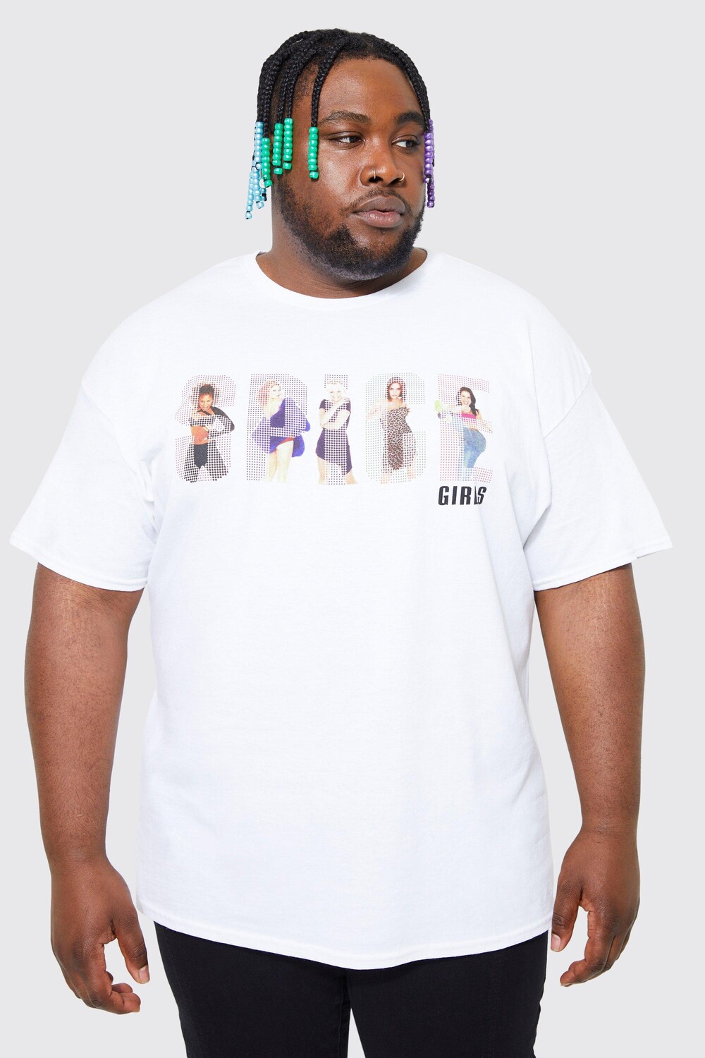 

Футболка с лицензией plus spice girls Boohoo, белый
