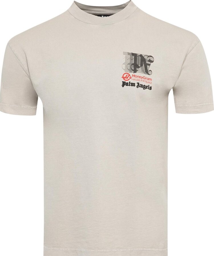 

Футболка Palm Angels Paxhaas Racing Club 'Light Grey/Black', серый