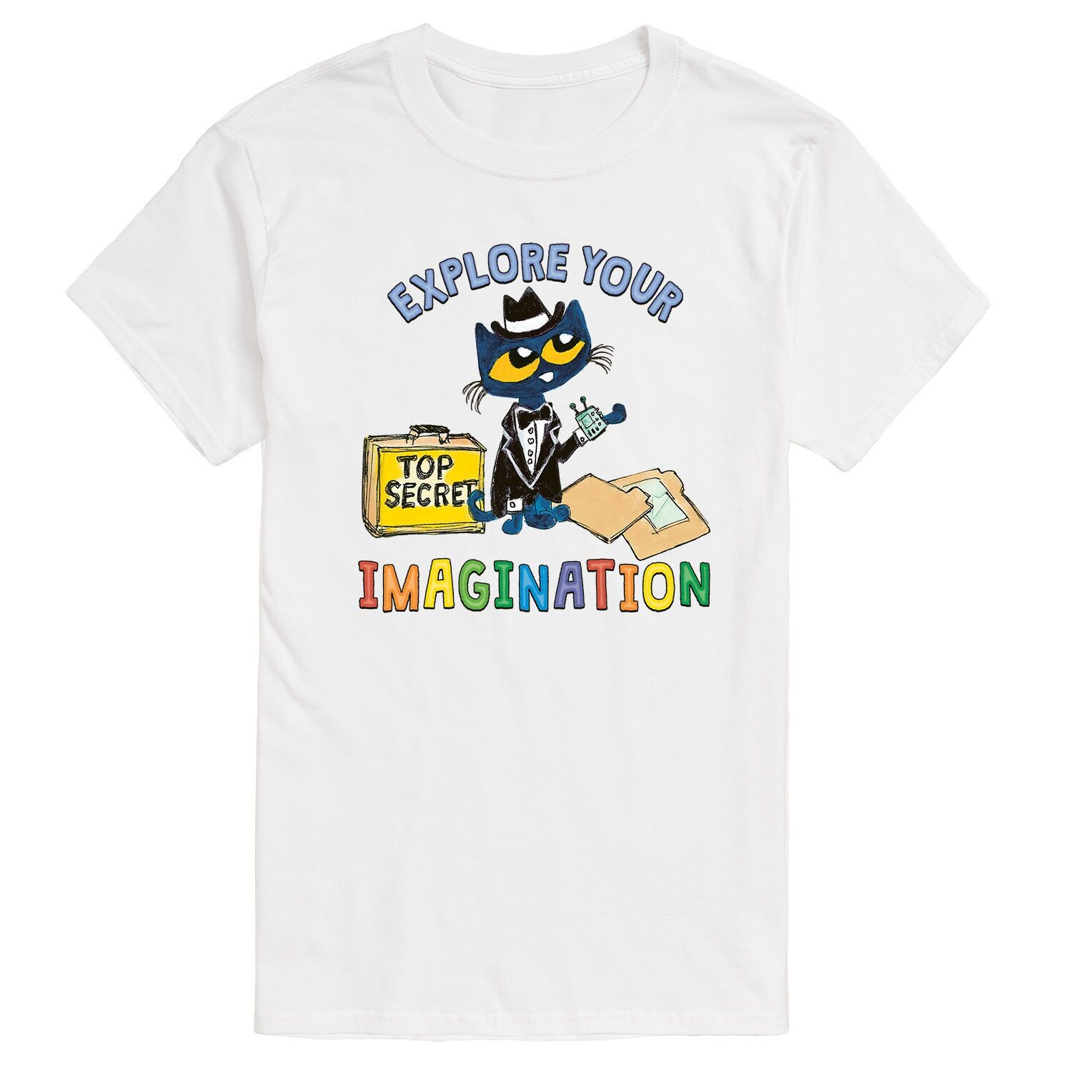 

Мужская футболка Pete The Cat Explore Imagination Licensed Character