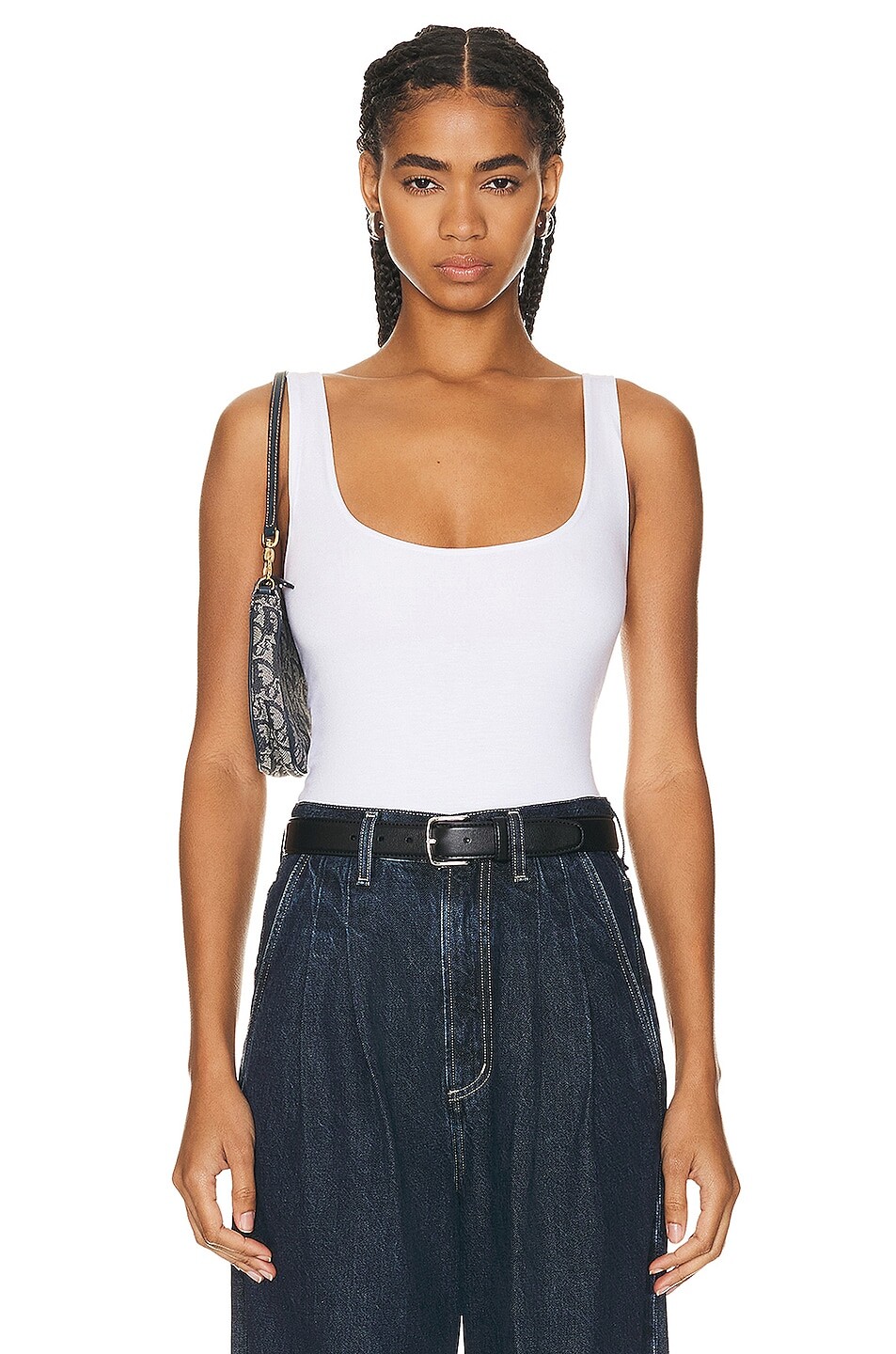 

Боди Enza Costa For FWRD Luxe Knit Tank, белый