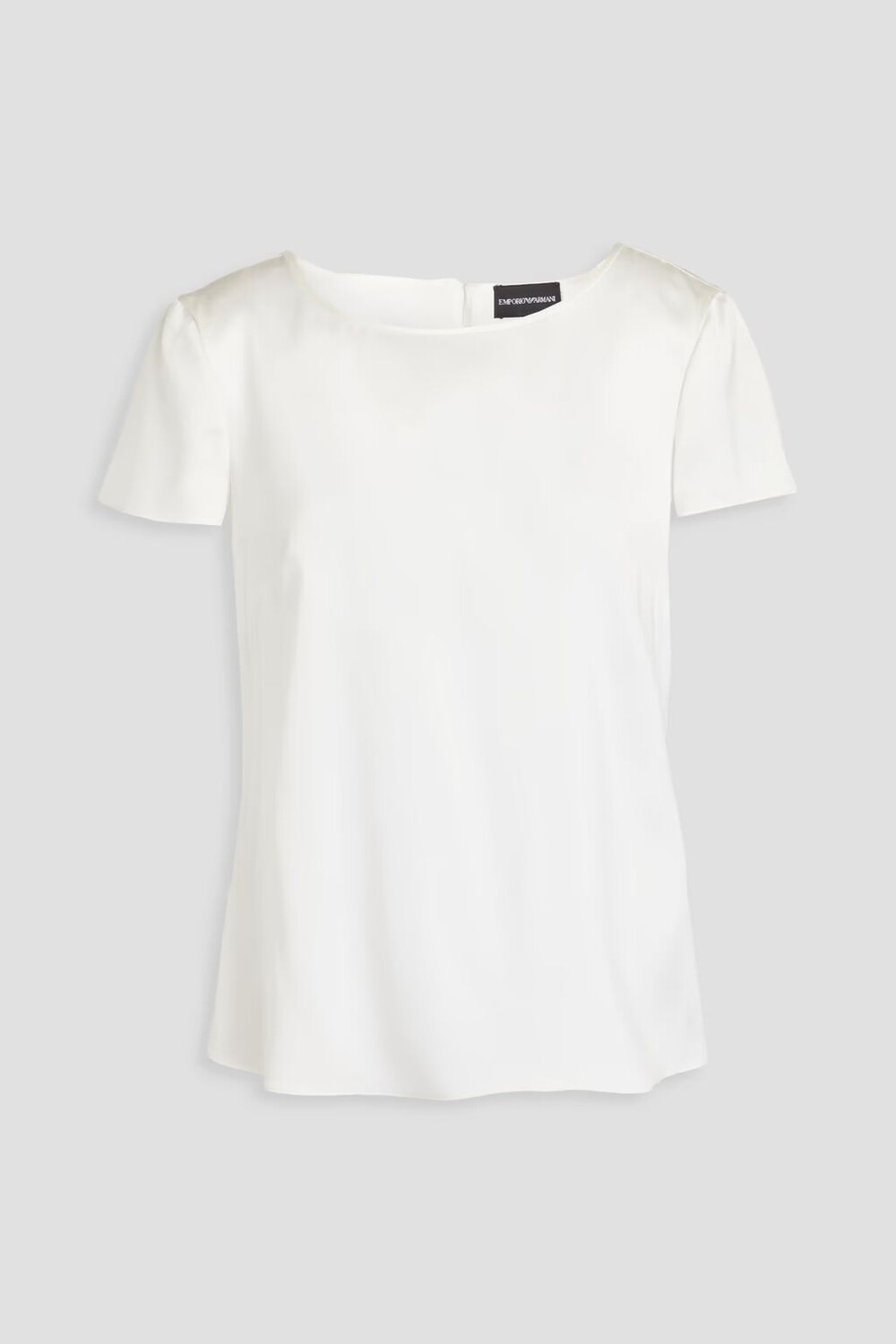 

Топ из атласа стрейч-шелк Emporio Armani, белый