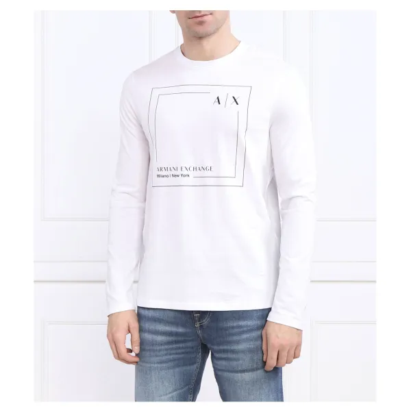 

Классический крой с длинным рукавом Armani Exchange, белый