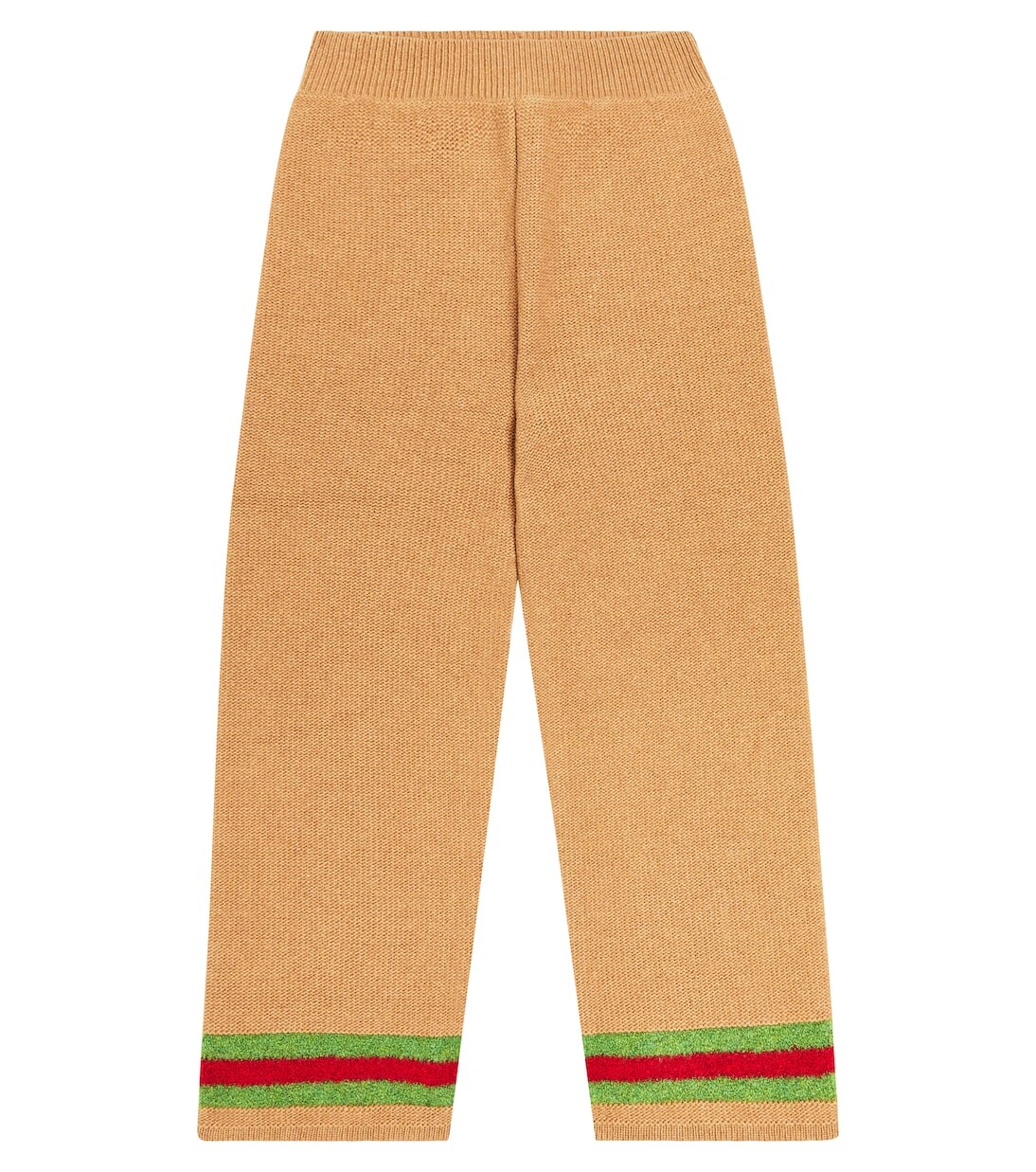 

Шерстяные брюки с полосками web Gucci Kids, коричневый