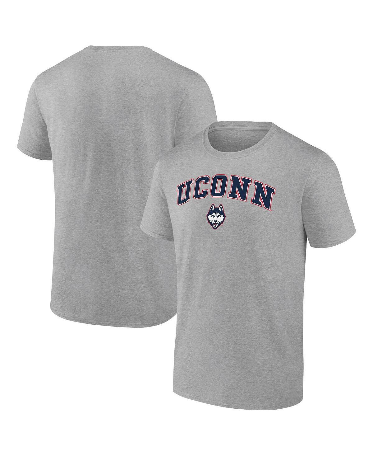 

Мужская стальная футболка с логотипом UConn Huskies Campus Fanatics