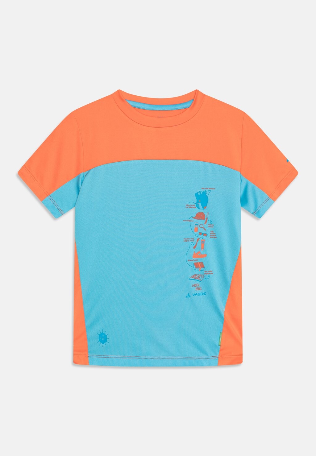 

Футболка с принтом KIDS SOLARO UV UNISEX Vaude, цвет crystal blue