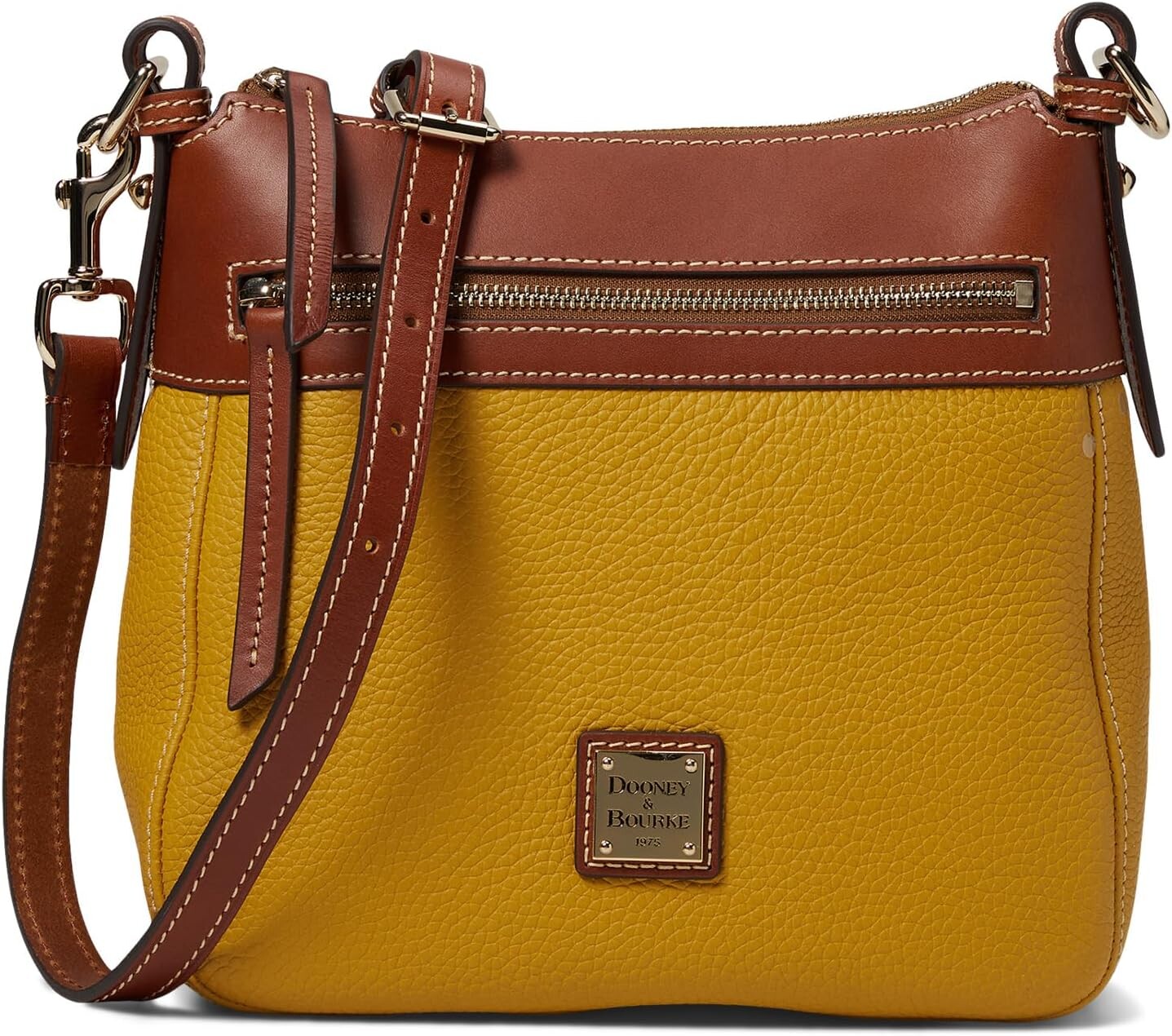 Сумка Pebble Crossbody Key Item Dooney & Bourke, цвет Mustard кошелек dooney