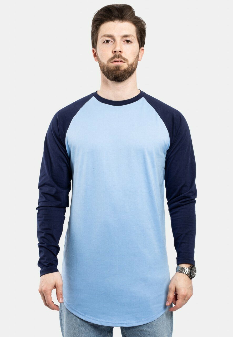 Рубашка с длинными рукавами BASEBALL Blackskies, цвет sky blue navy blue