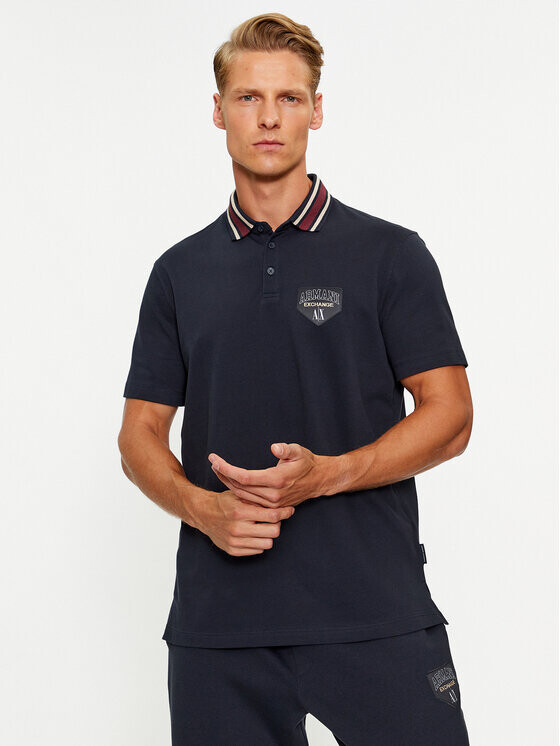 

Рубашка поло стандартного кроя Armani Exchange, синий