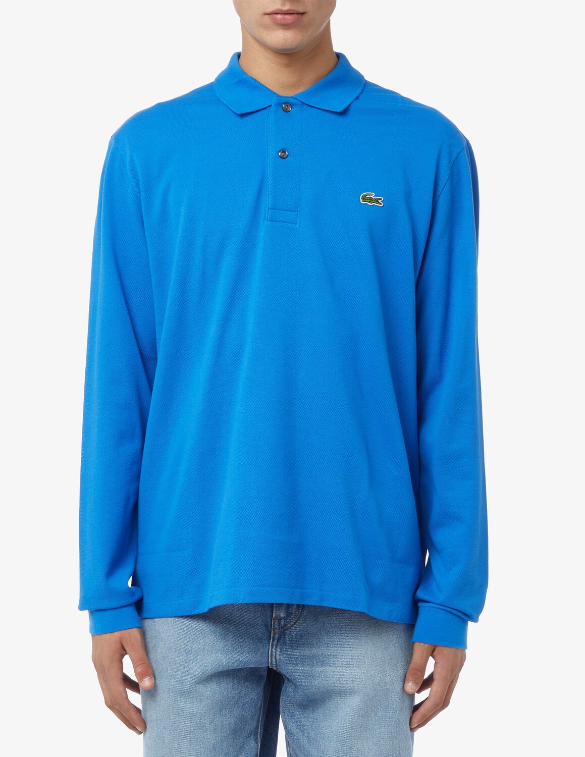 

Рубашка поло классического кроя с длинными рукавами Lacoste, синий