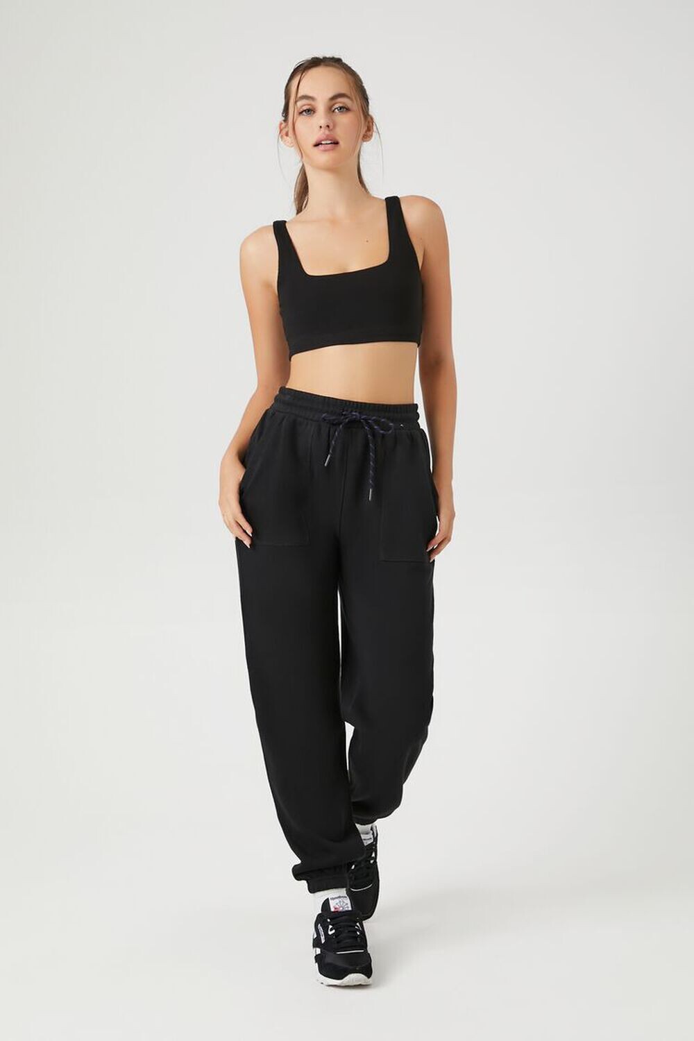 

Активные джоггеры из френч-терри Forever 21, черный