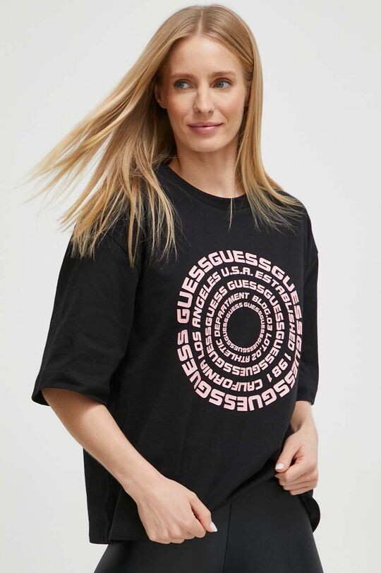 

Футболка из хлопка Guess, черный