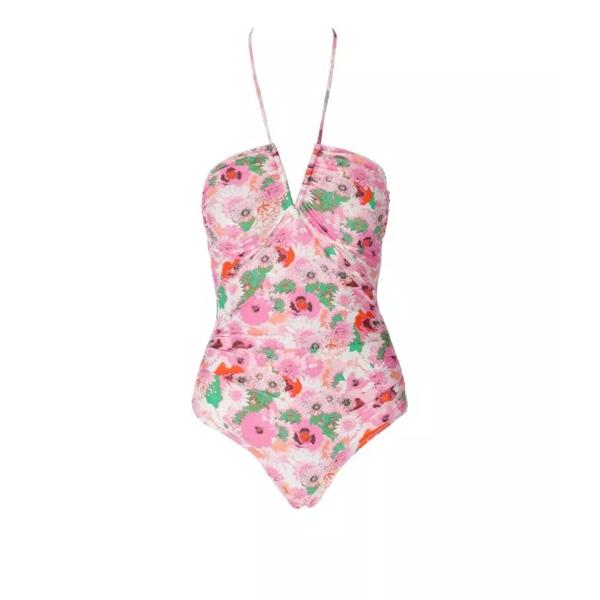 цена Купальник floral swimsuit Ganni, розовый