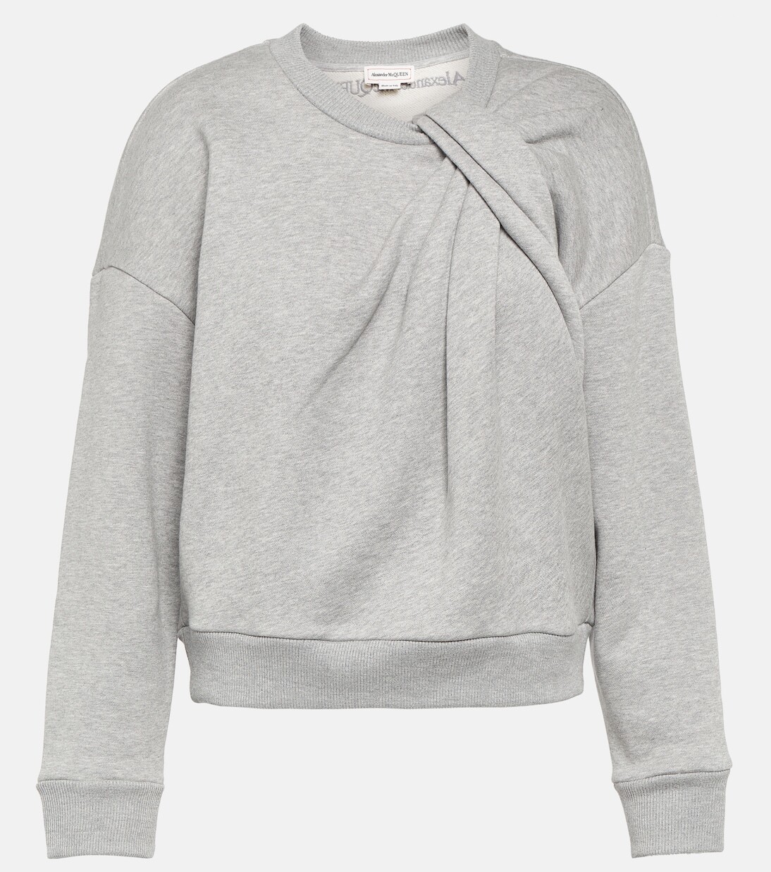 

Толстовка из джерси Alexander Mcqueen, серый