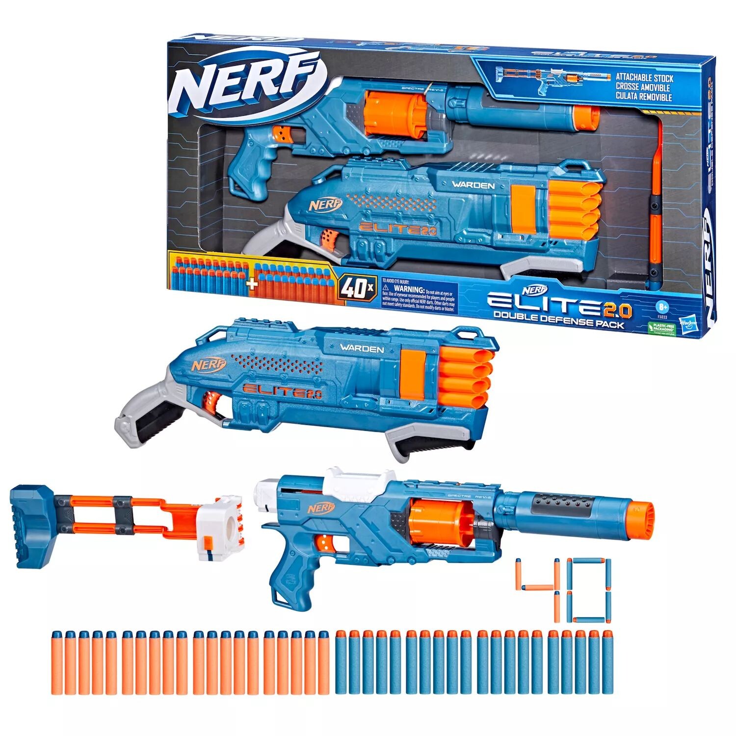 

Набор бластеров и дартс Nerf Elite 2.0 Double Defense Pack Nerf