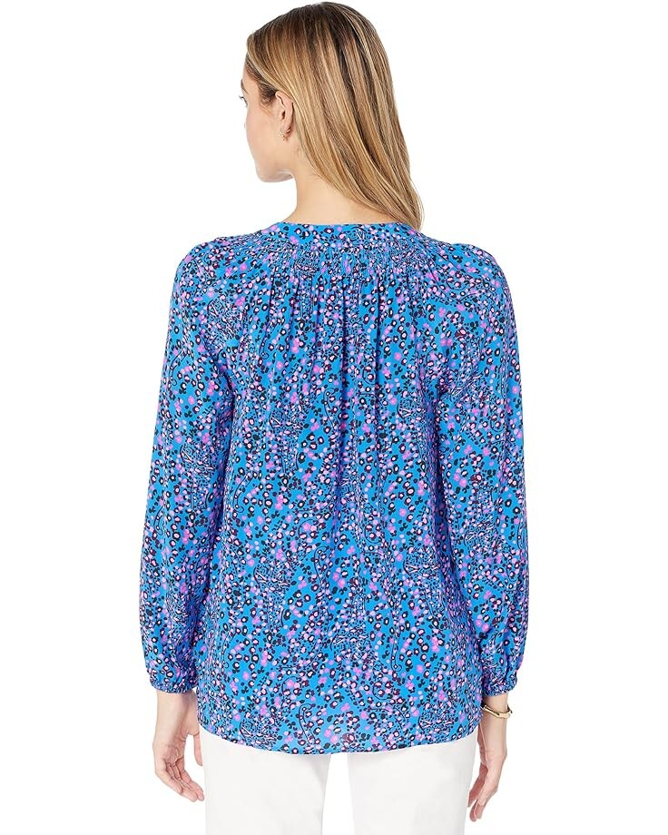 

Топ Lilly Pulitzer Elsa Top, цвет Blue Flare Growl and Prowl
