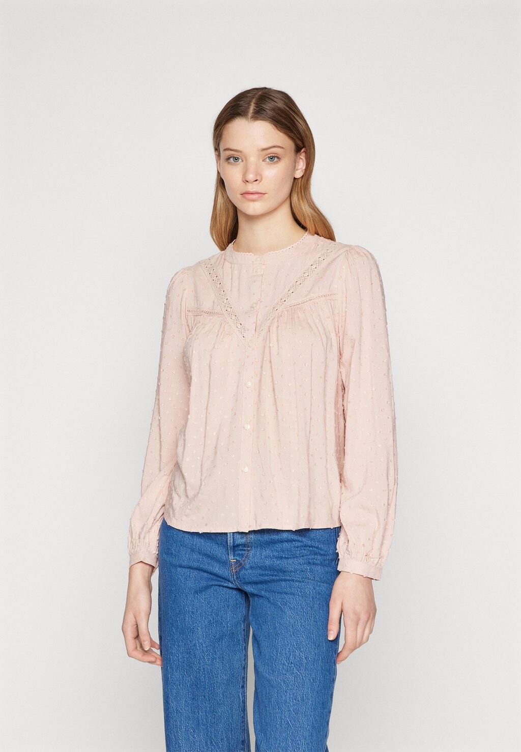

Блузка JDYJADE LIFE DOBBY LACE SHIRT , цвет rose smoke