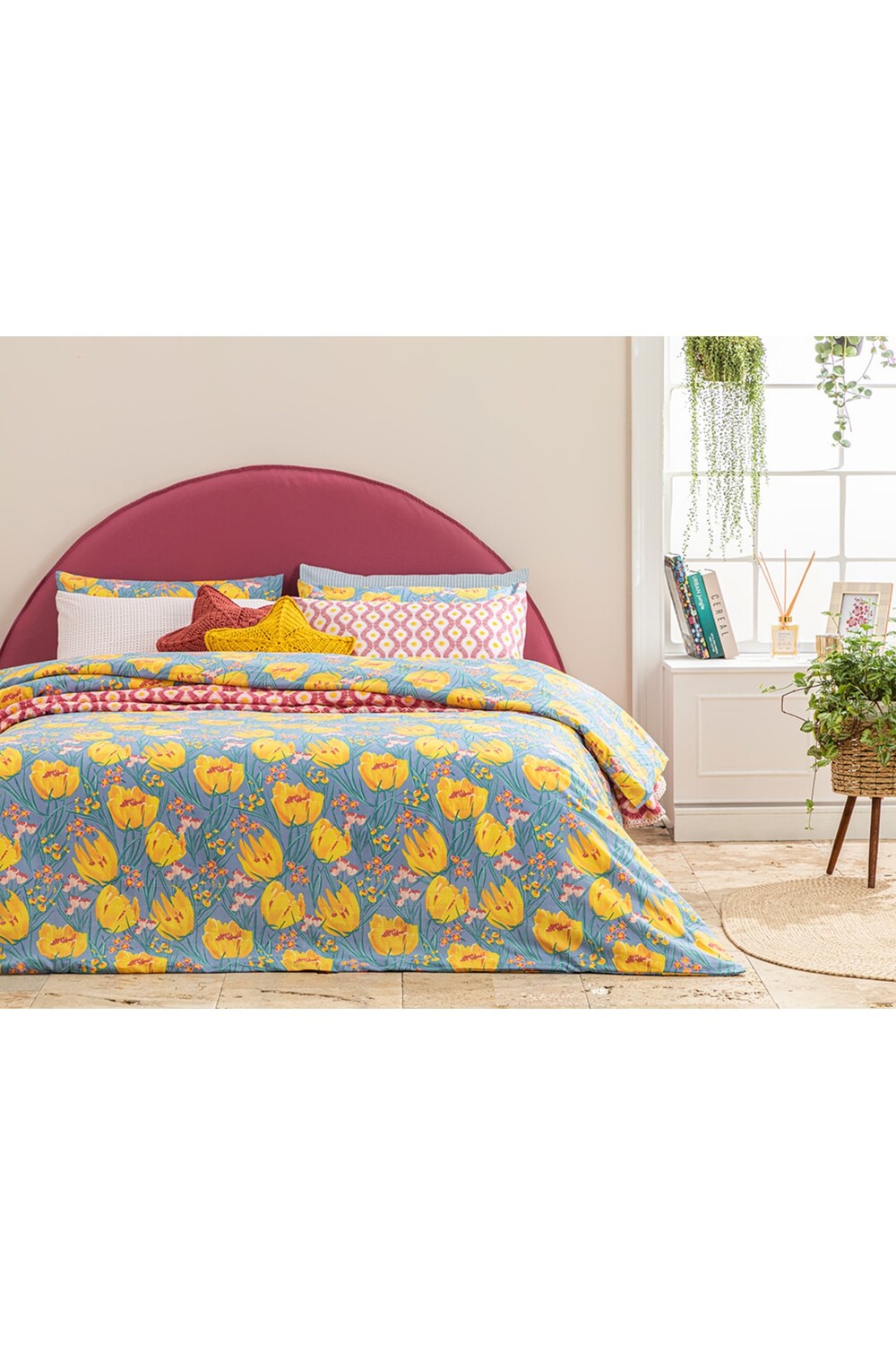 

Пододеяльник двойной English Home Tulip Paradise Easy Iron, синий