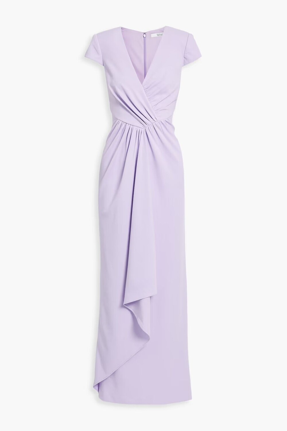 

Платье из крепа с драпировкой Badgley Mischka, сирень