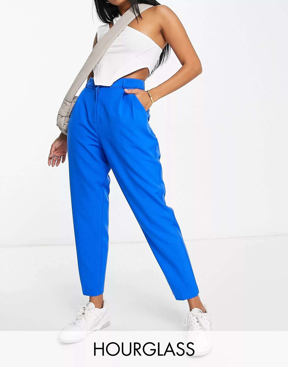 

Синие зауженные брюки ASOS Hourglass, Синий