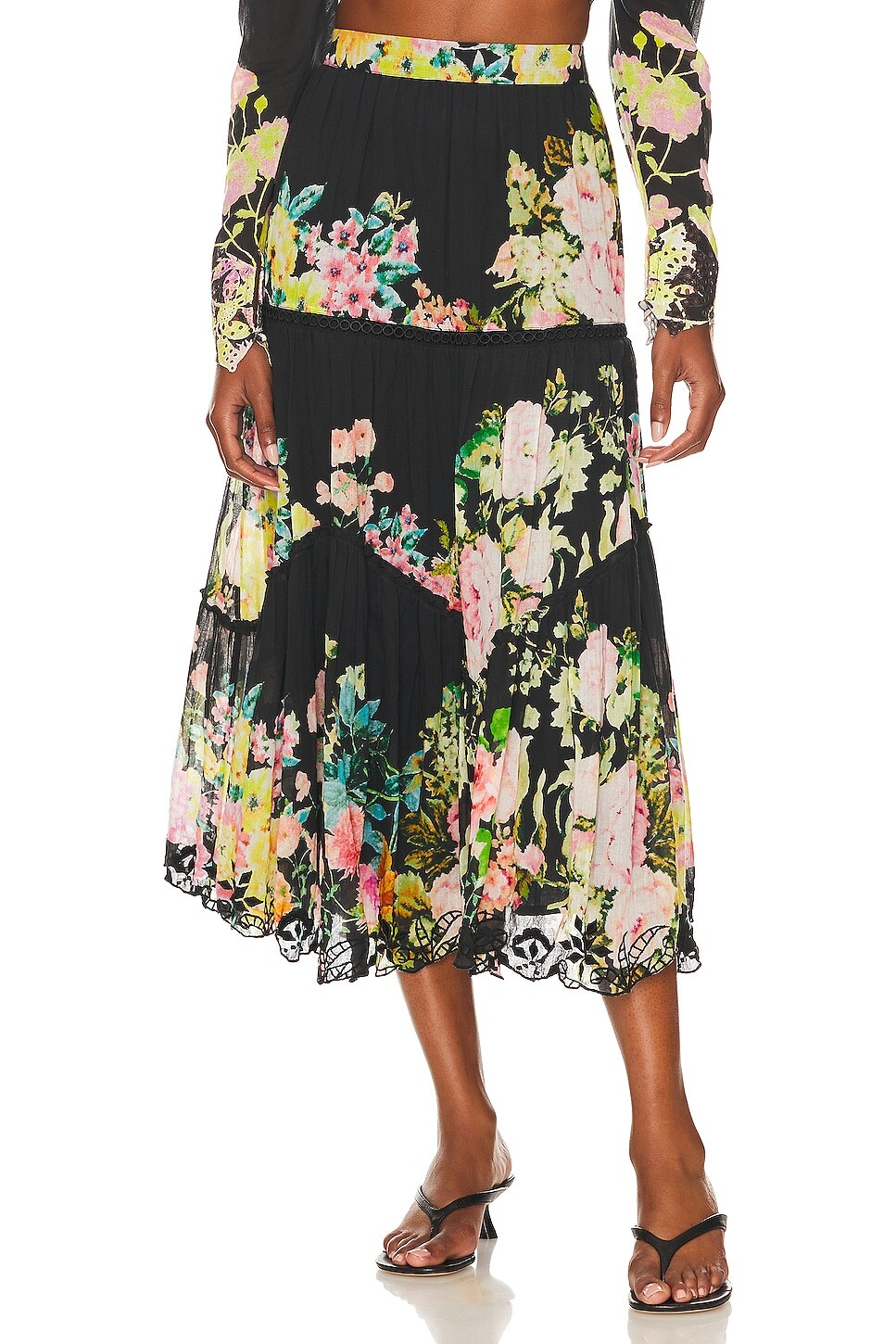 

Юбка миди HEMANT AND NANDITA Midi Skirt, черный