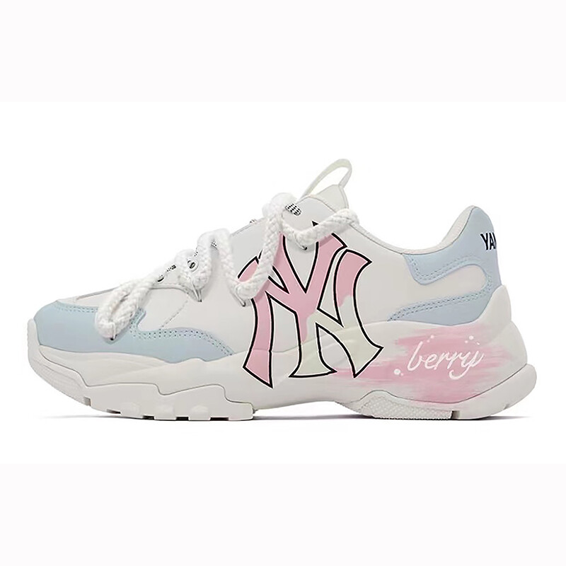 

Кроссовки MLB Big Ball Chunky Chunky Sneakers Unisex Low-top White/Blue/Pink, розовый
