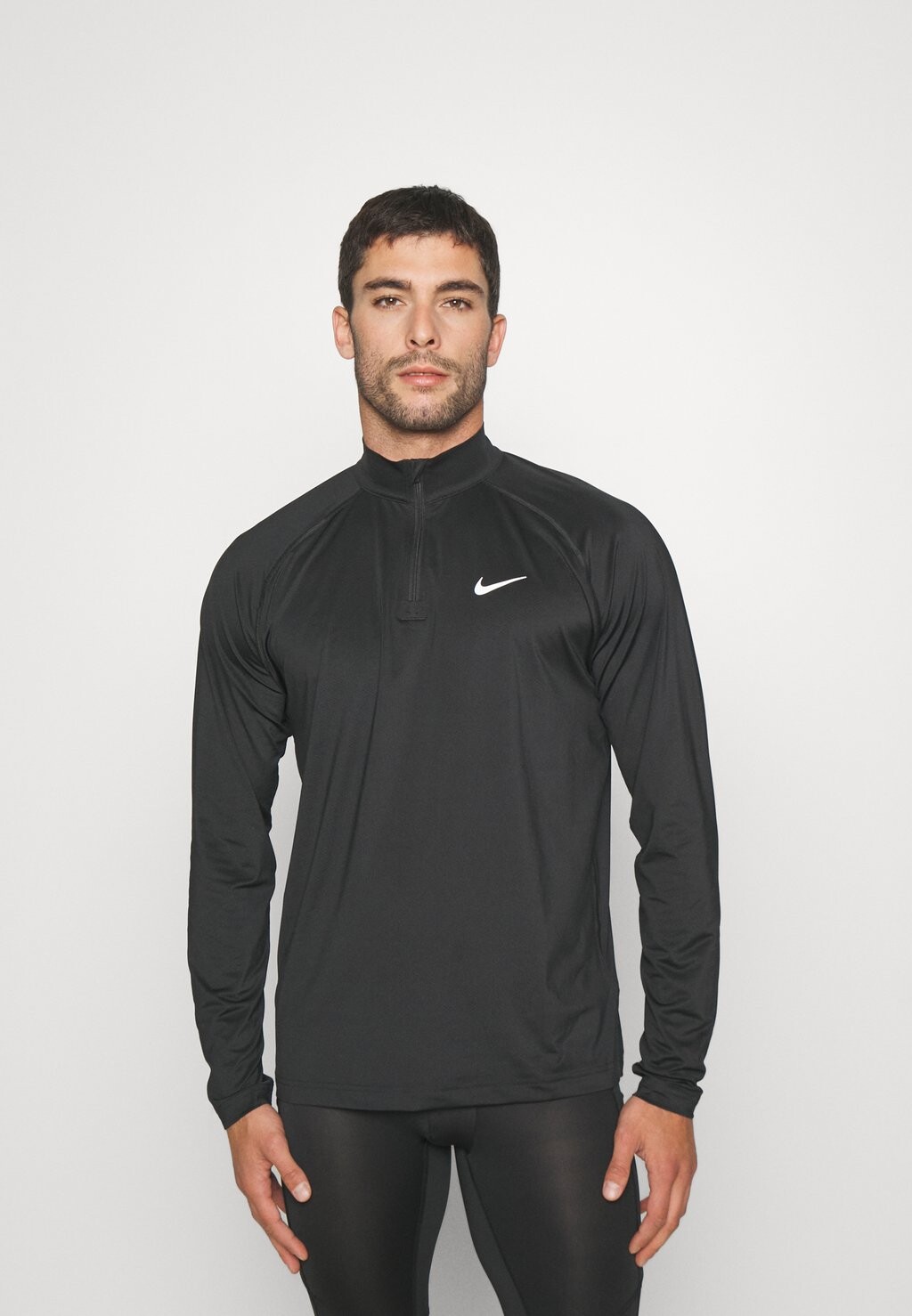 

Рубашка с длинным рукавом Nike M Nk Df Ready Qz, черно-белая, Серый
