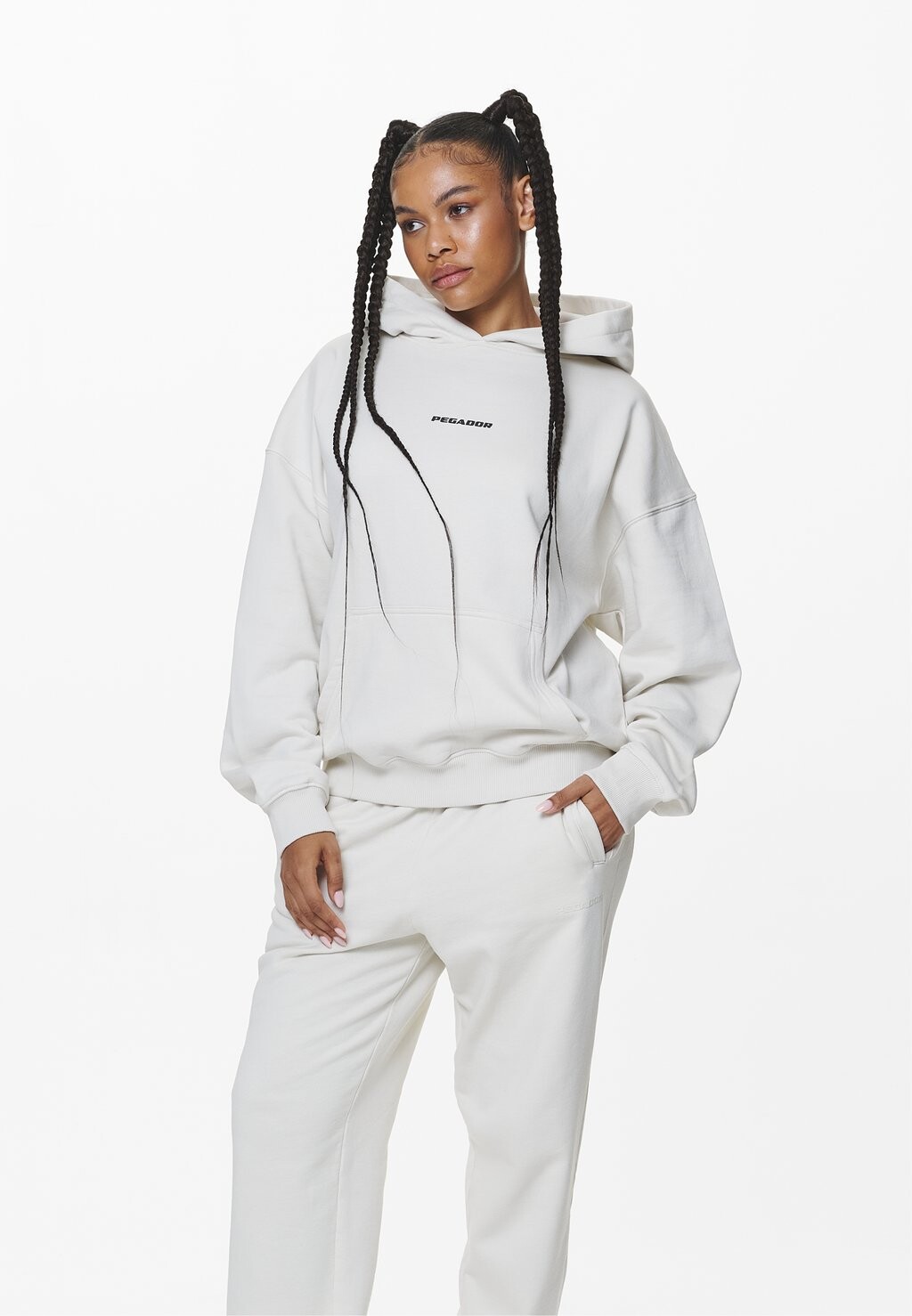 

Толстовка ATNA LOGO OVERSIZED HOODIE Pegador, цвет washed salty cream