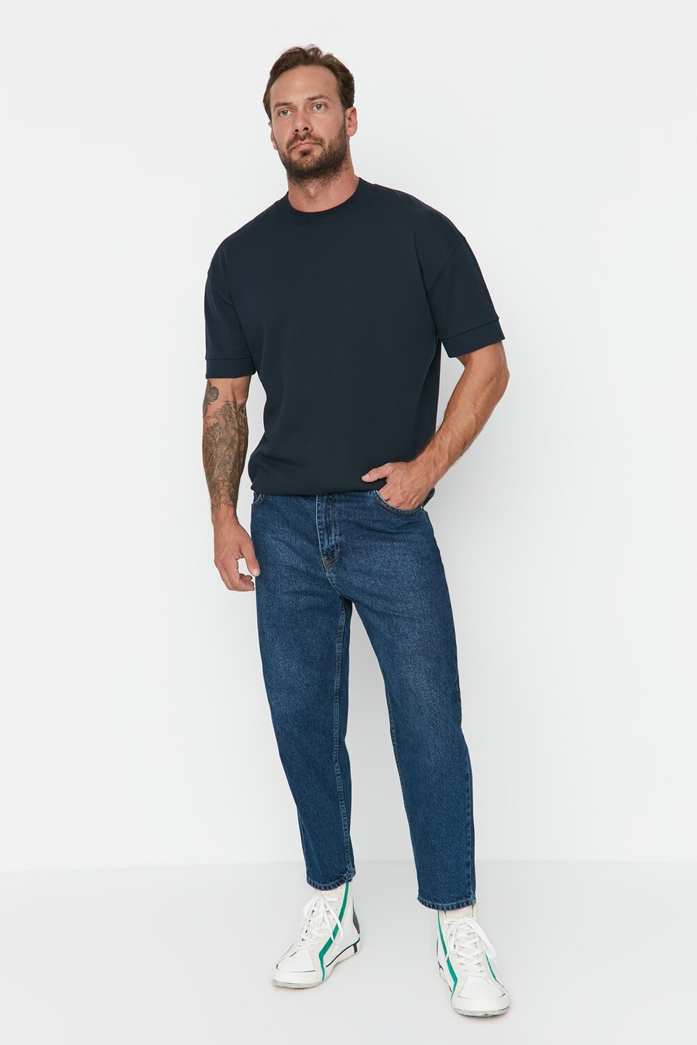 

Джинсы - Темно-синие - Bootcut Trendyol, темно-синий
