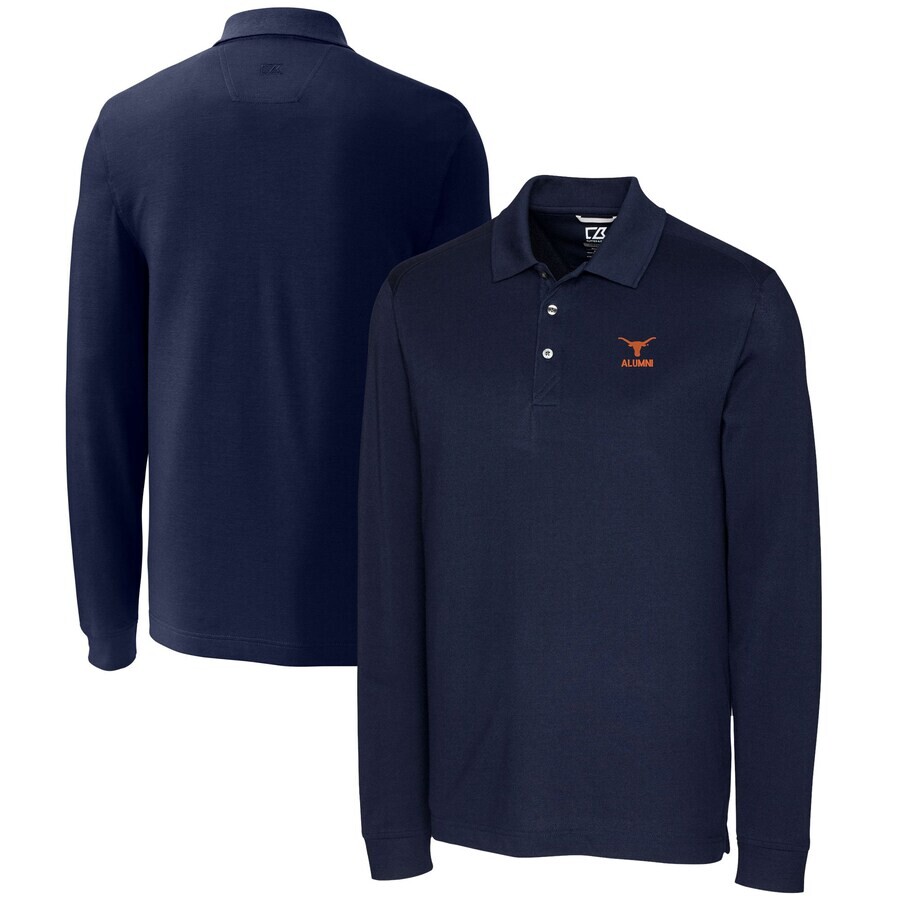 

Поло с длинным рукавом Cutter & Buck Texas Longhorns, нави