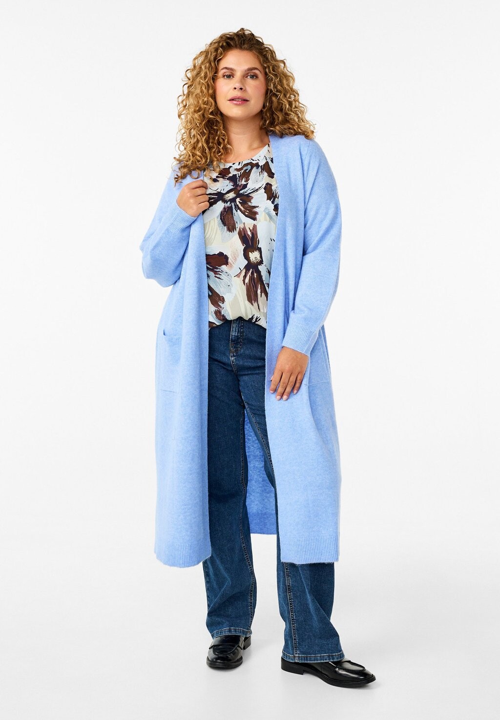 

Кардиган Zizzi, цвет Mottled Blue