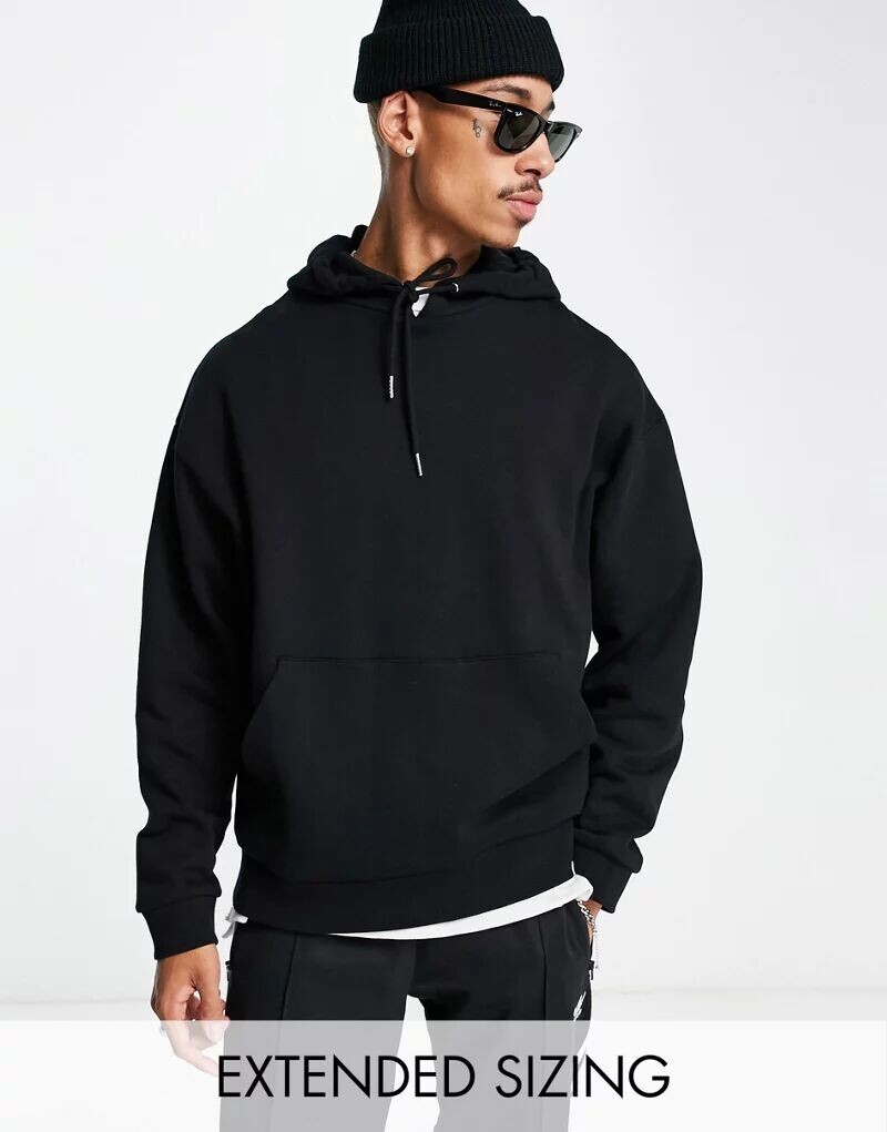 

Черная толстовка оверсайз ASOS