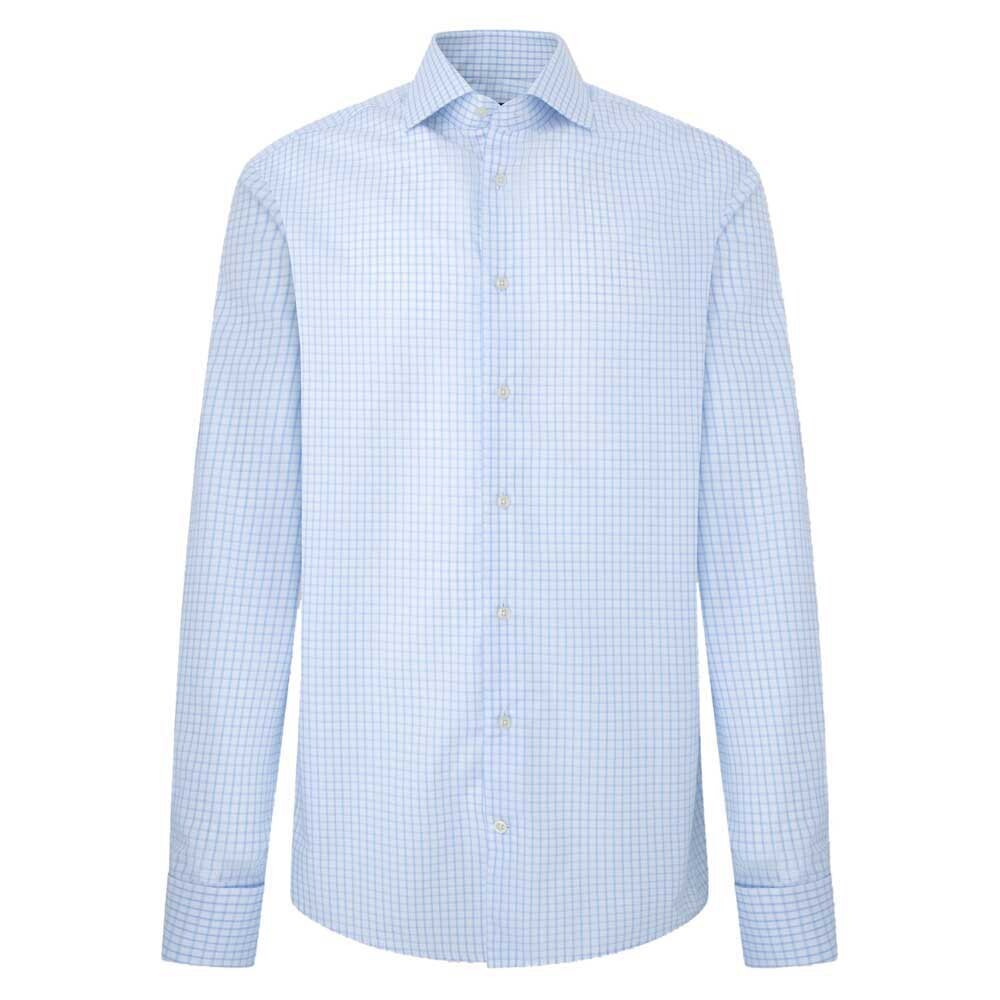 

Рубашка с длинным рукавом Hackett Twill Windowpane Dc, синий