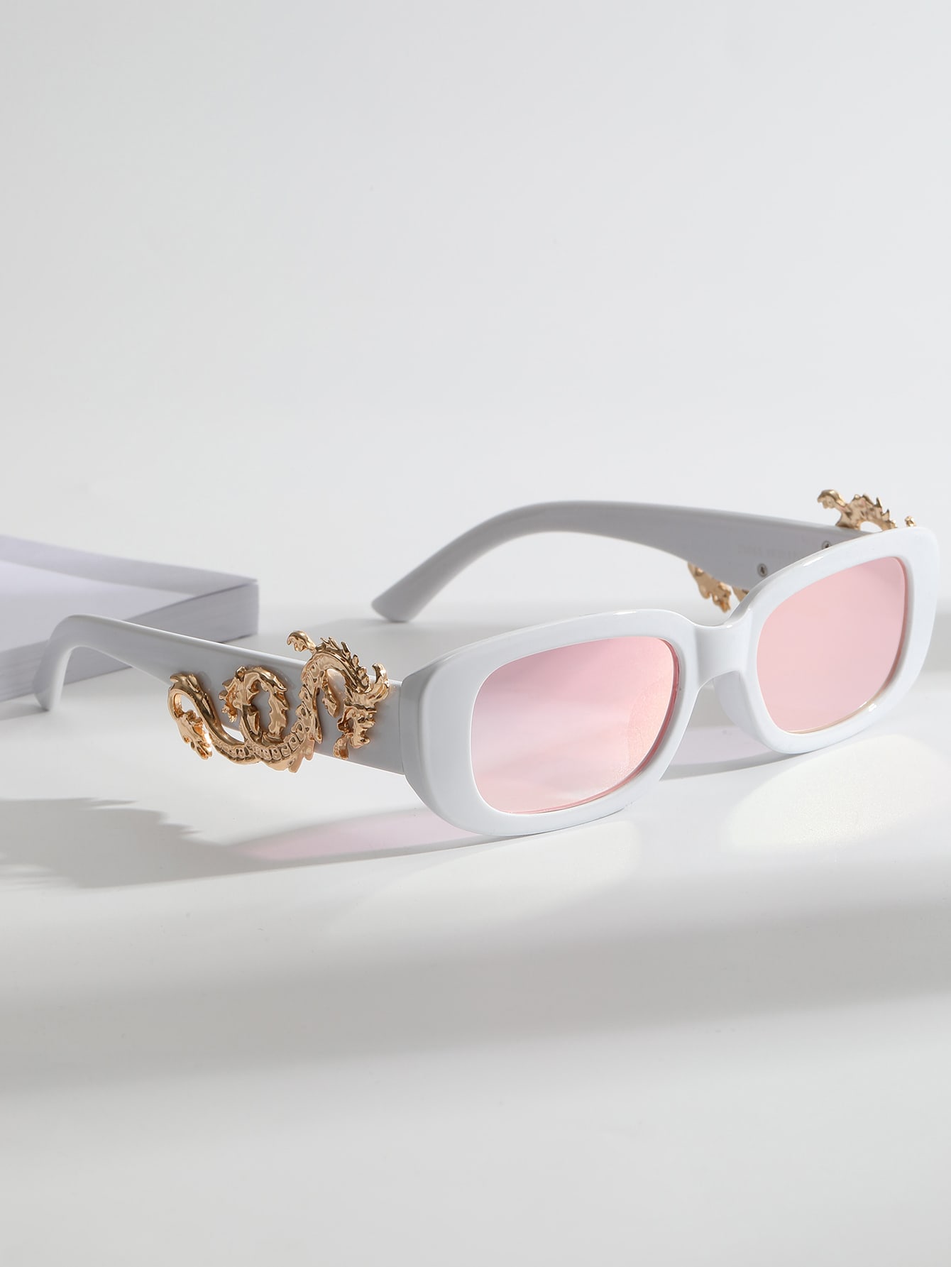 Модные очки с тонированными линзами в стиле дракона для модного винтажного ковбойского образа элегантного вида