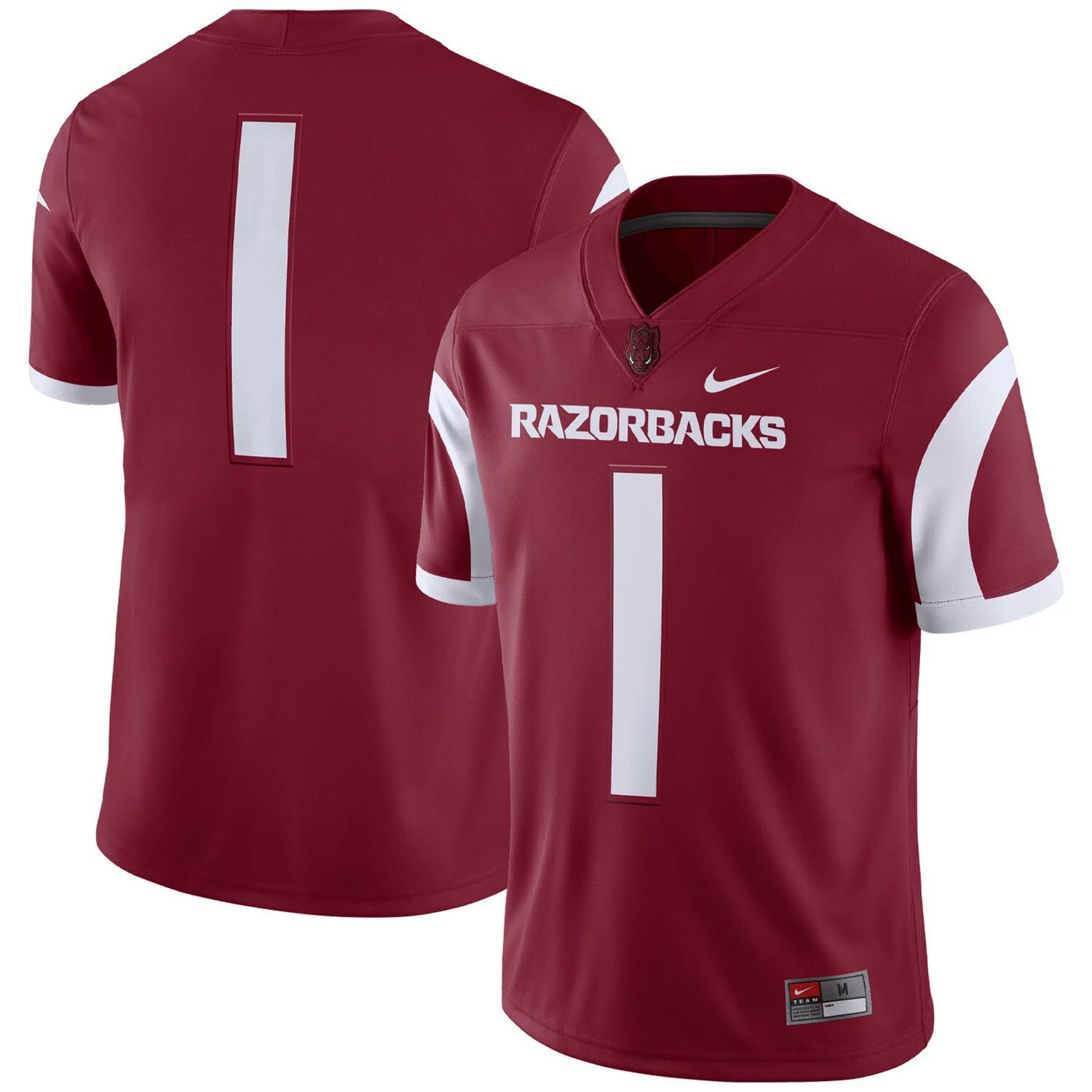 

Мужское игровое джерси №1 Cardinal Arkansas Razorbacks Nike