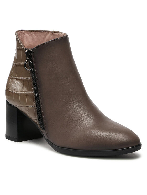 Серые ботильоны Hispanitas, коричневый мешок для стирки обуви доляна 26×29×9 см для обуви до 40 размера