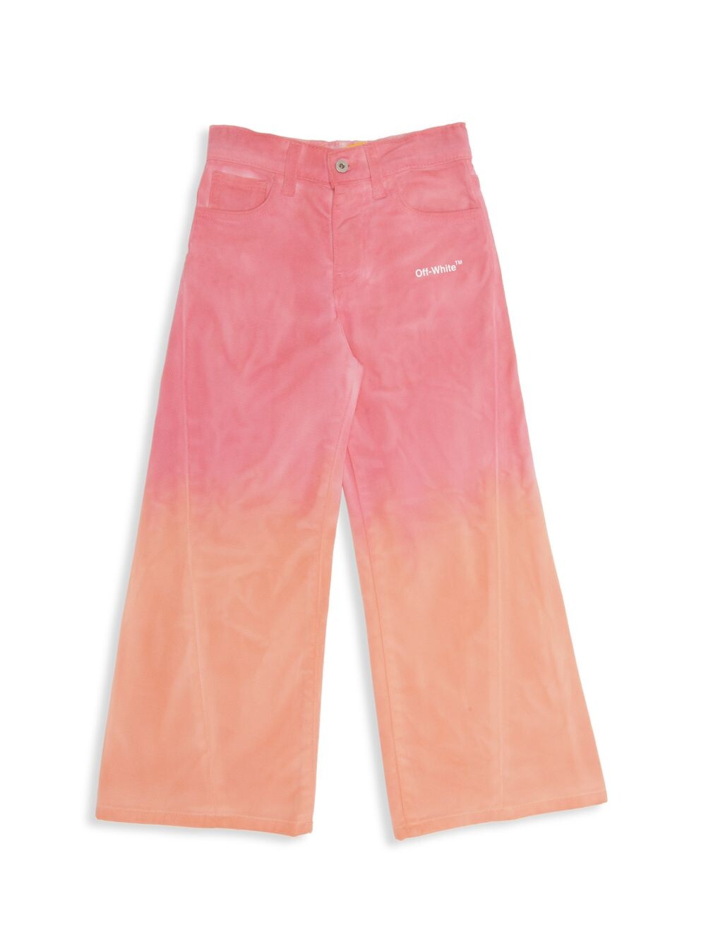 

Выцветшие широкие брюки Little Girl's & Girl's Helvetica Off-White, розовый