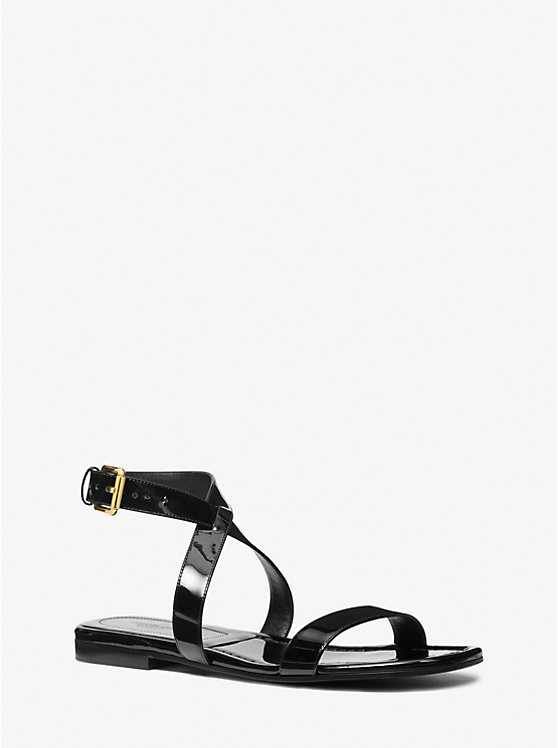 Лакированные сандалии Bridgette Michael Kors Collection, черный