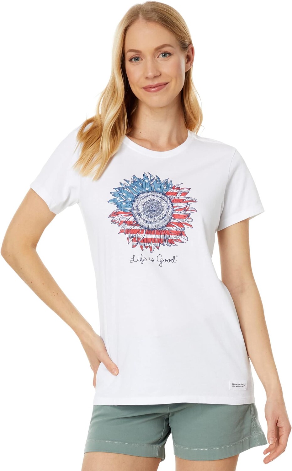 

Футболка Life is Good American Sunflower Long Sleeve Crusher-Lite Tee, цвет Cloud White