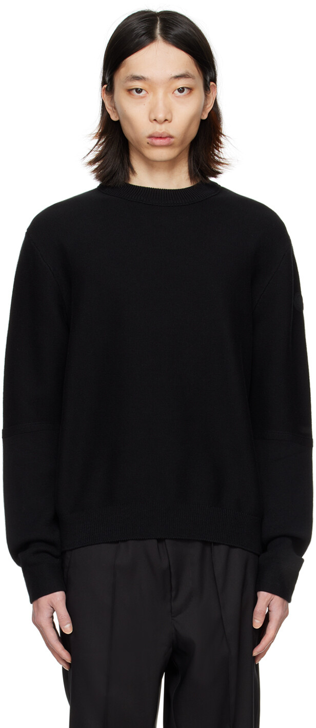 

Черный свитер с нашивками Moncler, цвет Black