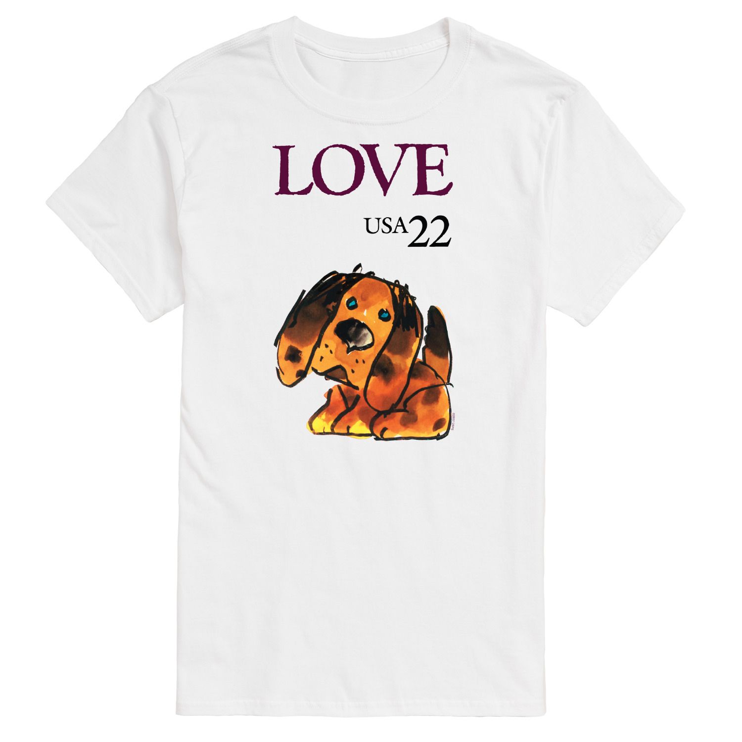 Мужская футболка USPS Love Puppy Stamp Licensed Character укороченная худи usps love heart stamp для юниоров licensed character