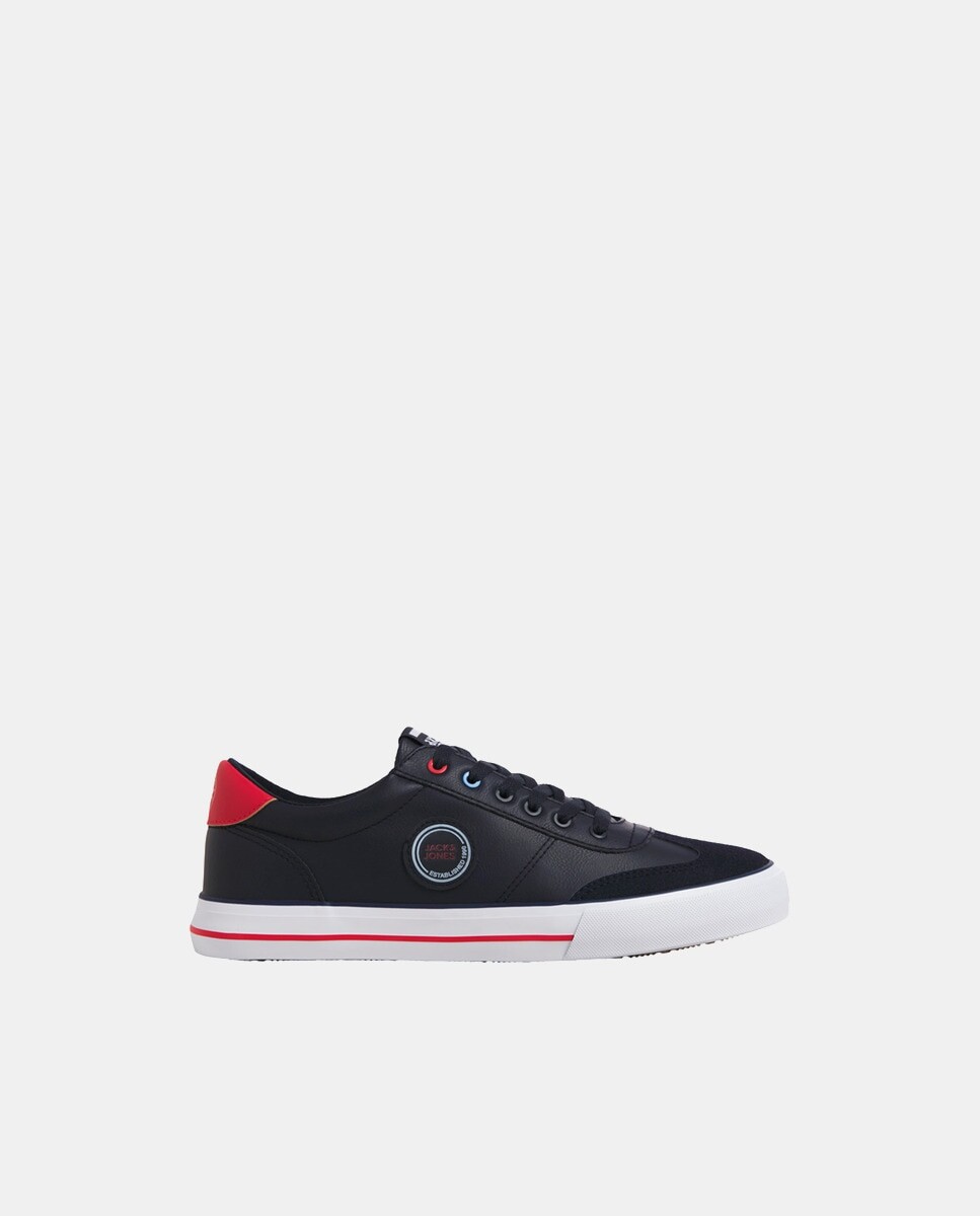 

Низкие кроссовки для мальчиков в форме шлема с логотипом и шнуровкой Jack & Jones, темно-синий