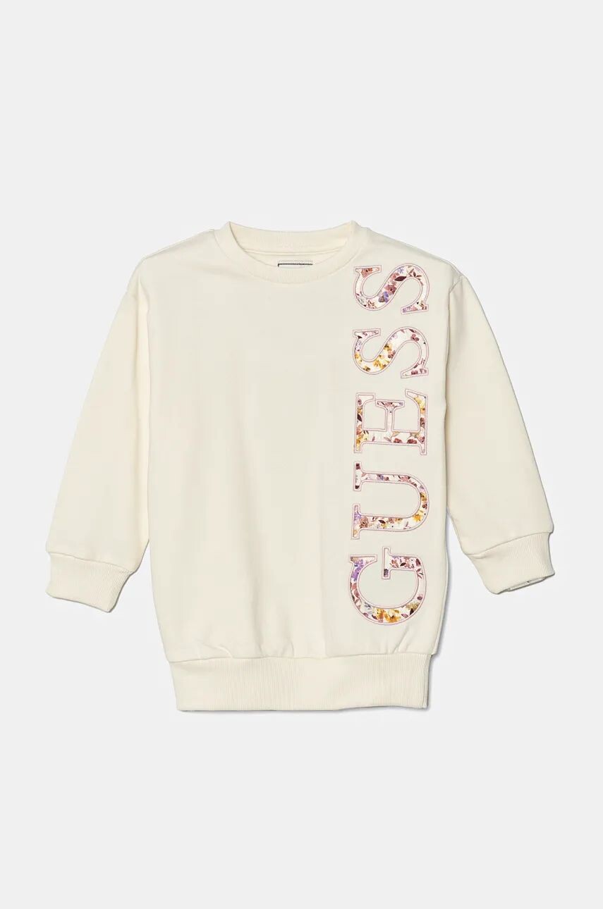 

Платье Guess из хлопка для девочки, бежевый