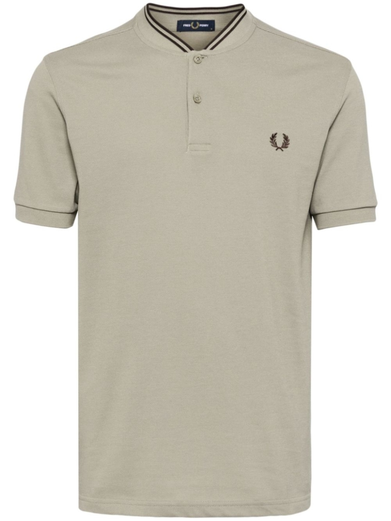 

Рубашка поло с отделкой в полоску Fred Perry, коричневый